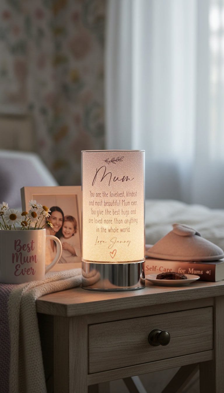 Personalised Gift For Mum Sentiment Gift LED Lamp With Quote Personalised Lights ukgiftstoreonline
