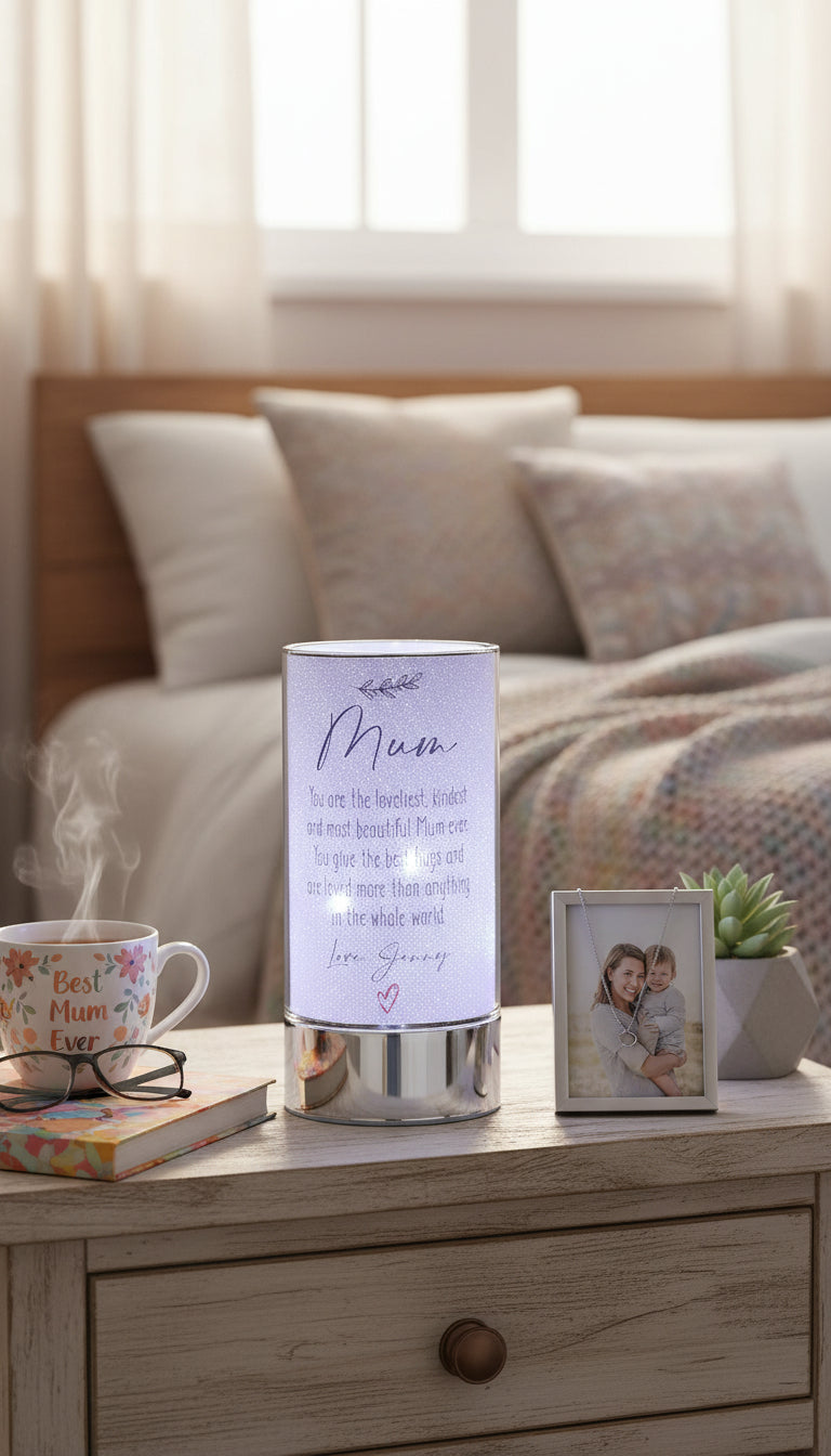 Personalised Gift For Mum Sentiment Gift LED Lamp With Quote Personalised Lights ukgiftstoreonline