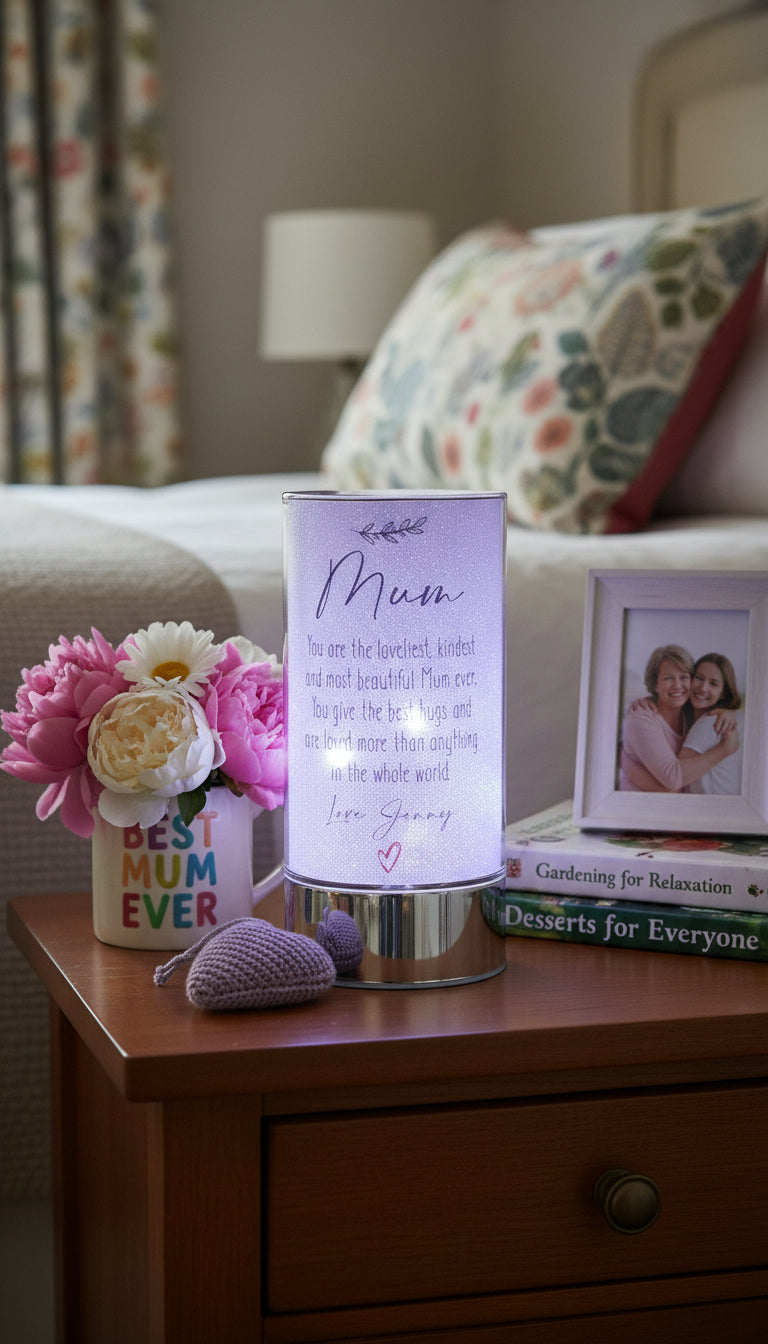 Personalised Gift For Mum Sentiment Gift LED Lamp With Quote Personalised Lights ukgiftstoreonline