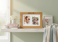 Mum and Us Engraved Double Wooden Photo Frame Gift Photo Frame ukgiftstoreonline