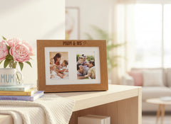Mum and Us Engraved Double Wooden Photo Frame Gift Photo Frame ukgiftstoreonline