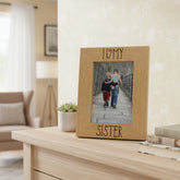 I Heart My Sister Wooden Engraved Photo Picture Frame Love Gift Sister Photo Frame ukgiftstoreonline