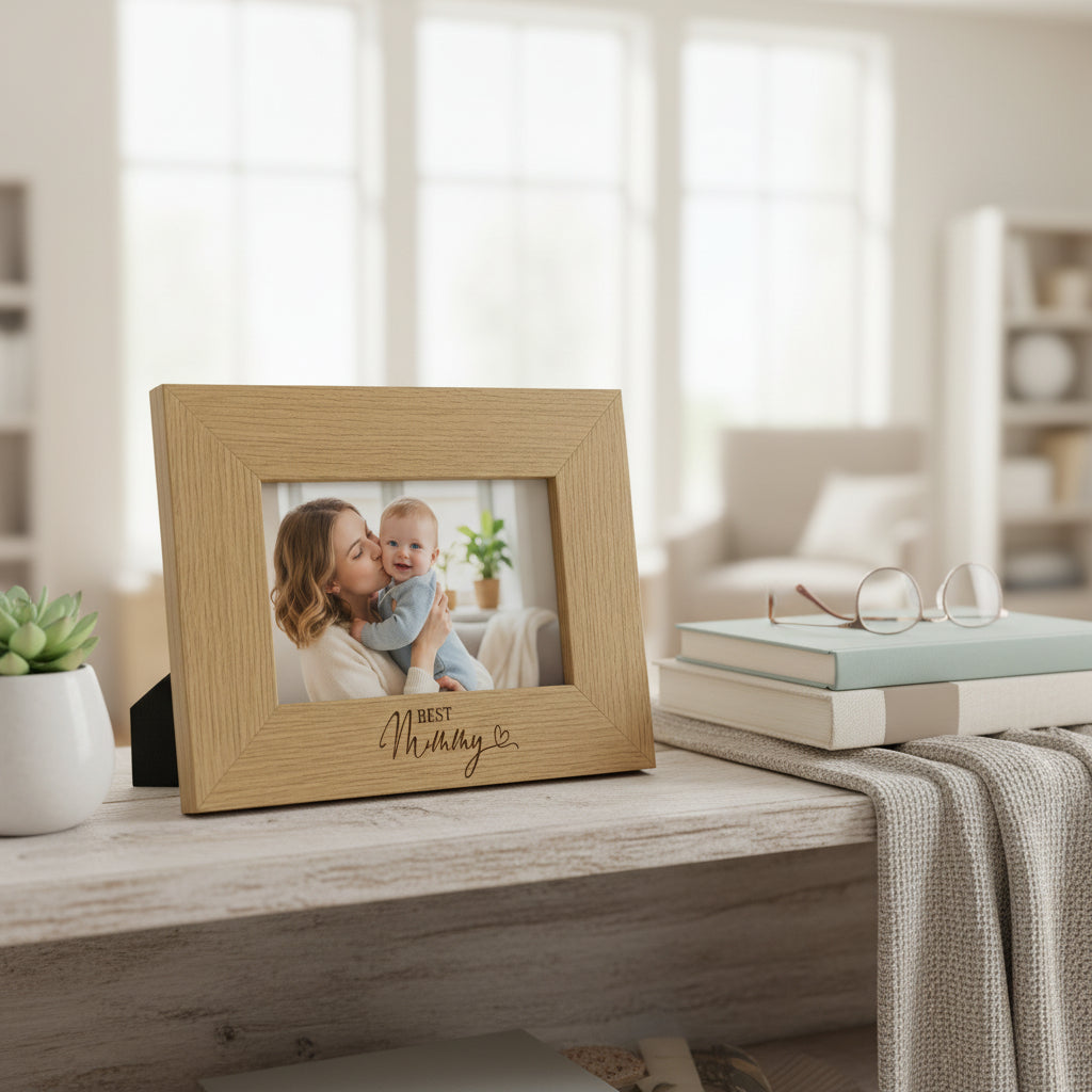 Best Mummy Landscape Engraved Wooden Photo Frame Gift Mummy Photo Frame ukgiftstoreonline