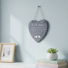 Personalised Wedding Gift Engraved Stone Slate Plaque Bird Symbol Personalised Wedding Gift ukgiftstoreonline