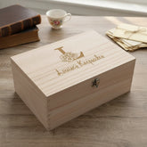 Personalised Large Floral Monogram Wooden Keepsake Box Gift For Her Keepsake Memory Box Raised Words