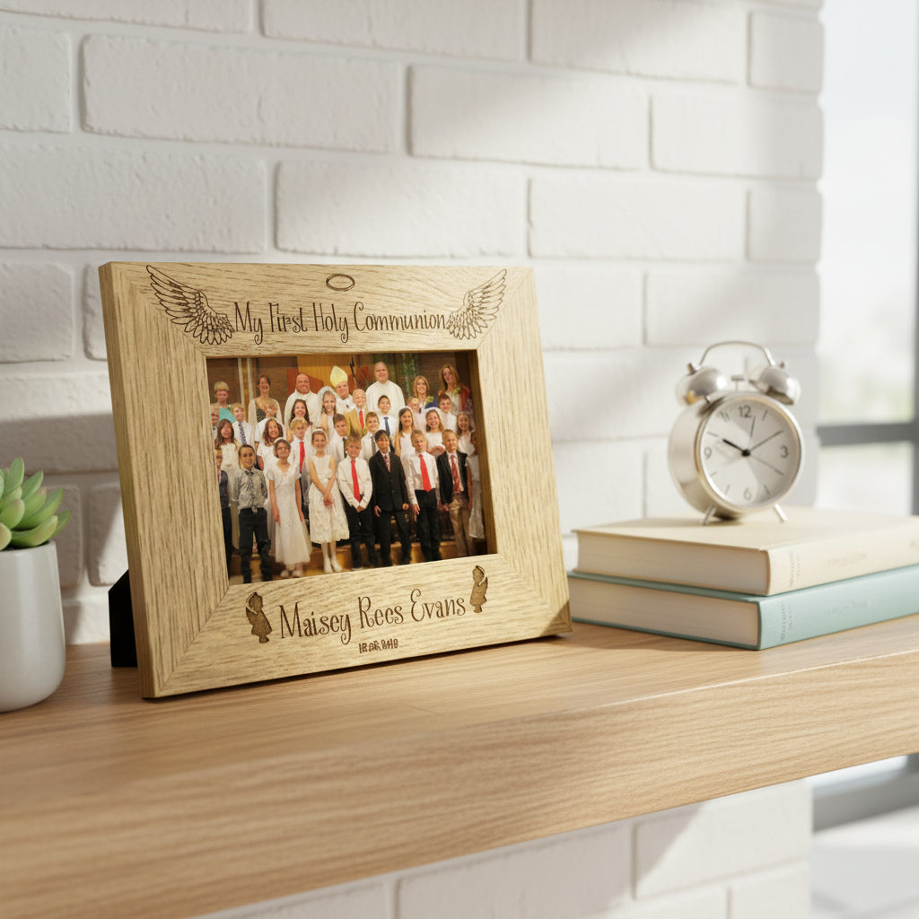 Girls First Holy Communion Personalised Engraved Photo Frame Gift Photo Frame ukgiftstoreonline