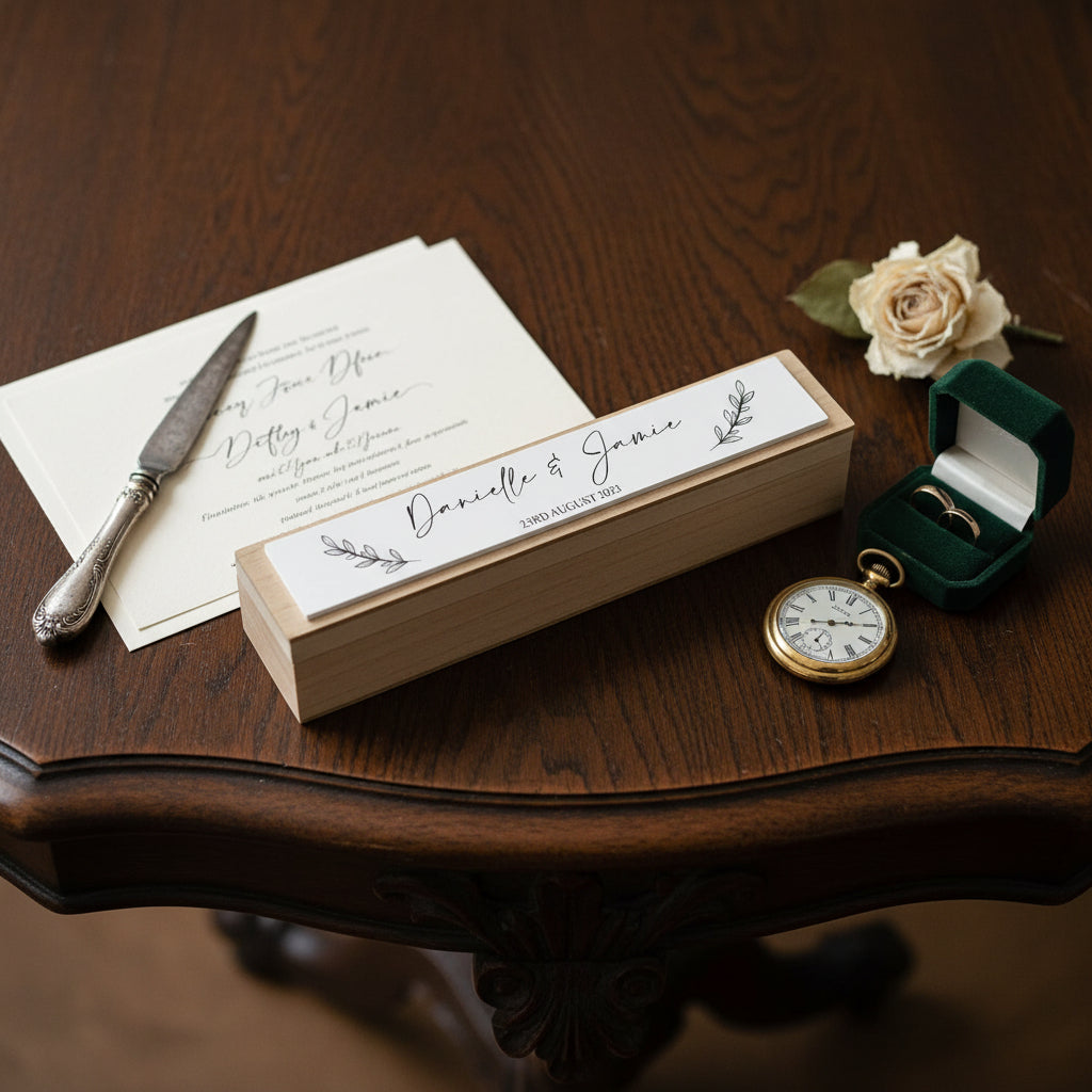Personalised Vintage Style Wooden Wedding Certificate Holder Gift Keepsake Wedding Certificate Holder ukgiftstoreonline