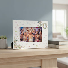 30th Birthday Photo Picture Frame Gift For Her With Butterflies and Flowers Photo Frame ukgiftstoreonline
