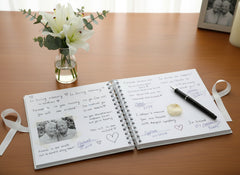 Personalised Funeral Condolence Memory Book Of Life - Memorial Guest Book Hardcover - Guestbook for Celebration of Life Memorial Service