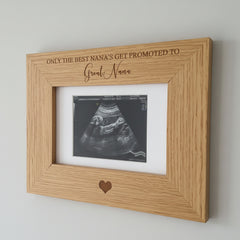 The best Nana's get promoted to Great Nana Baby Scan Frame Baby Photo Frame ukgiftstoreonline