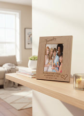 Personalised Friends Love Heart Engraved Portrait Photo Frame Gift personalised photo frames ukgiftstoreonline