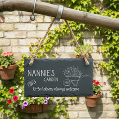 Personalised Garden Sign Engraved Sign Slate Stone Plaque Gift