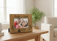 Wooden Engraved Auntie and Uncle Photo Picture Frame Gift Idea Photo Frame ukgiftstoreonline