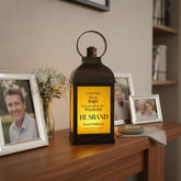 Personalised Husband In Loving Memory Graveside Lantern Gift With Flame Effect Personalised Lights ukgiftstoreonline