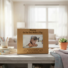 Personalised First Mother's Day Mummy Engraved Wooden Photo Frame Gift Mummy Photo Frame ukgiftstoreonline