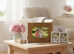 Personalised First Mothers Day as a Grandma Engraved Wooden Photo Frame Landscape Photo Frame ukgiftstoreonline