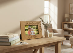 Personalised First Mothers Day as a Grandma Engraved Wooden Photo Frame Landscape Photo Frame ukgiftstoreonline