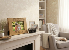 Personalised First Mothers Day as a Grandma Engraved Wooden Photo Frame Landscape Photo Frame ukgiftstoreonline