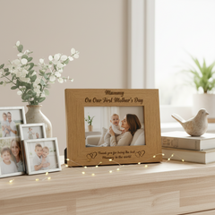 First Mother's Day Mummy Engraved Wooden Photo Frame Gift Mummy Photo Frame ukgiftstoreonline