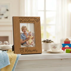 Personalised First Mothers Day as a Grandma Engraved Photo Frame Portrait Photo Frame ukgiftstoreonline