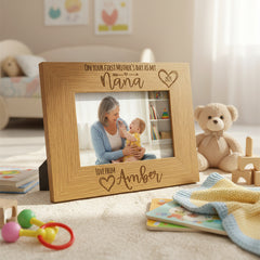 Personalised First Mothers Day as a Nana Engraved Photo Frame Landscape Photo Frame ukgiftstoreonline