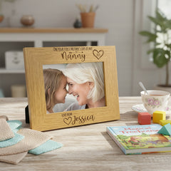 Personalised First Mothers Day as a Nanny Photo Frame Landscape Photo Frame ukgiftstoreonline 4 x 6 Inch