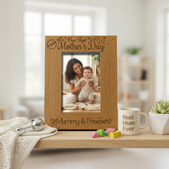 Personalised First Mother’s Day Photo Frame – Mum Photo Frame – Gift from Daughter or Son Photo Frame ukgiftstoreonline