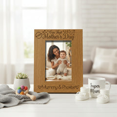 Personalised First Mother’s Day Photo Frame – Mum Photo Frame – Gift from Daughter or Son Photo Frame ukgiftstoreonline