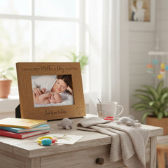 Wooden Personalised On Our First Mothers Day Landscape Engraved Photo Frame Photo Frame ukgiftstoreonline