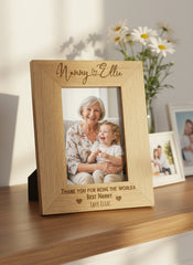 Personalised Best Nanny With Name Portrait Photo Frame Gift personalised photo frames ukgiftstoreonline