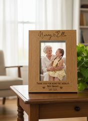Personalised Best Nanny With Name Portrait Photo Frame Gift personalised photo frames ukgiftstoreonline