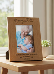 Personalised Best Nanny With Name Portrait Photo Frame Gift personalised photo frames ukgiftstoreonline