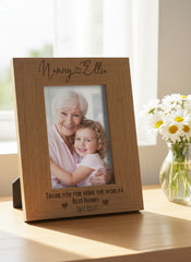 Personalised Best Nanny With Name Portrait Photo Frame Gift personalised photo frames ukgiftstoreonline