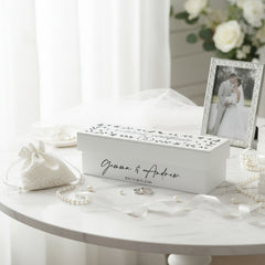 Personalised Wooden Wedding Certificate Holder With a Cut Out Design