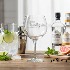 Personalised Best Mummy Engraved Large Balloon Gin Glass Gift Personalised Gin Glasses ukgiftstoreonline