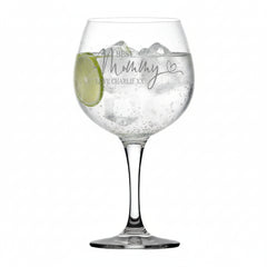 Personalised Best Mummy Engraved Large Balloon Gin Glass Gift Personalised Gin Glasses ukgiftstoreonline