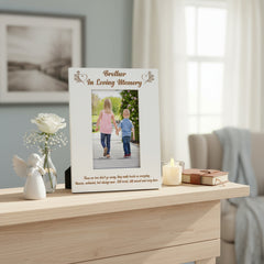 Brother Memorial Engraved White Photo Frame In Loving Memory Photo Frame ukgiftstoreonline