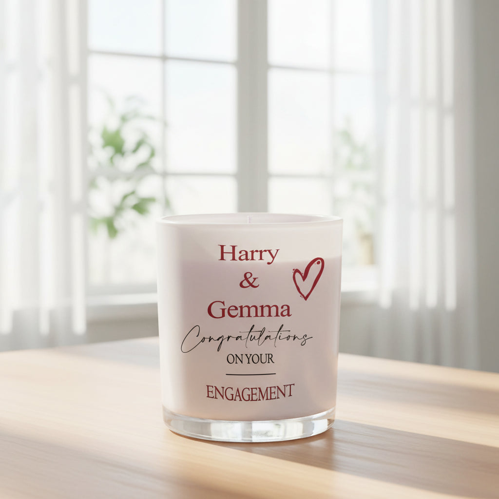 Beautiful Embellished Handmade Engagement Personalised Candle Gift Tea Light Holder ukgiftstoreonline