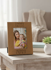 I Love My Mummy Wooden Engraved Photo Frame Gift For Any Occasion Mummy Photo Frame ukgiftstoreonline