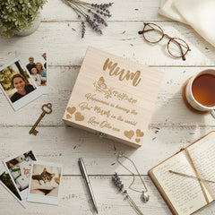 Mum Gift Personalised Engraved Wooden Keepsake Box or Photo Box Gift Keepsake Memory Box ukgiftstoreonline