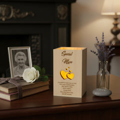Memorial Mum Remembrance Sentiment LED Tealight Holder Keepsake Personalised Lights Memorial