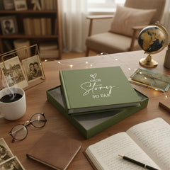 Our Love Story Olive Green Photo Album For 50 x 6 by 4 Inch Photos Birthday Photo Album ukgiftstoreonline