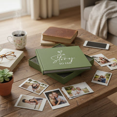 Our Love Story Olive Green Photo Album For 50 x 6 by 4 Inch Photos Birthday Photo Album ukgiftstoreonline