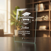 Personalised Congratulations On Your Graduation Gift Glass Plaque