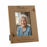 Mum Remembrance Photo Frame Engraved Personalised Portrait With Dandelions Photo Frame ukgiftstoreonline