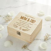 Mum and Dad In Loving Memory Engraved Remembrance Wooden Keepsake Box Loving Memory Remembrance ukgiftstoreonline