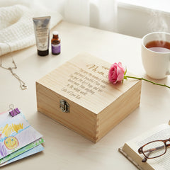 Personalised Gift For Mum Sentiment Engraved Wooden Keepsake Box Keepsake Boxes ukgiftstoreonline
