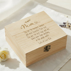 Personalised Gift For Mum Sentiment Engraved Wooden Keepsake Box Keepsake Boxes ukgiftstoreonline