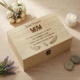 Mum Remembrance Large Engraved Wooden Memory Keepsake Box Gift Keepsake Memory Box ukgiftstoreonline