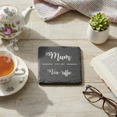 Mum You are 'Tea-riffic' Engraved Slate Coaster Gift for Mothers Day Birthday or Christmas Personalised Slate Marker ukgiftstoreonline